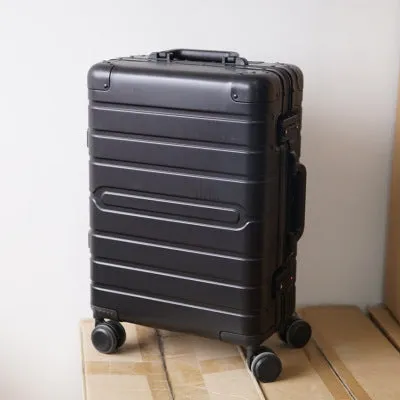 100% Aluminum Shell Suitcase, Rolling Luggage Bag, Metal Material Travel Trolley Box, High