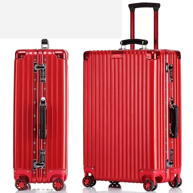 20''24''26''29''Large Capacity Aluminum Frame Suitcase Travel Trolley Luggage Tsa Lock Koffer