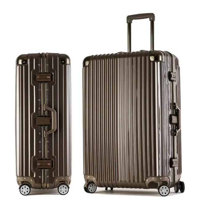 20'24'28' Aluminum Frame Spinner Luggage Carro Carry-On Cabin Tsa Lock Travel Trolley Koffer