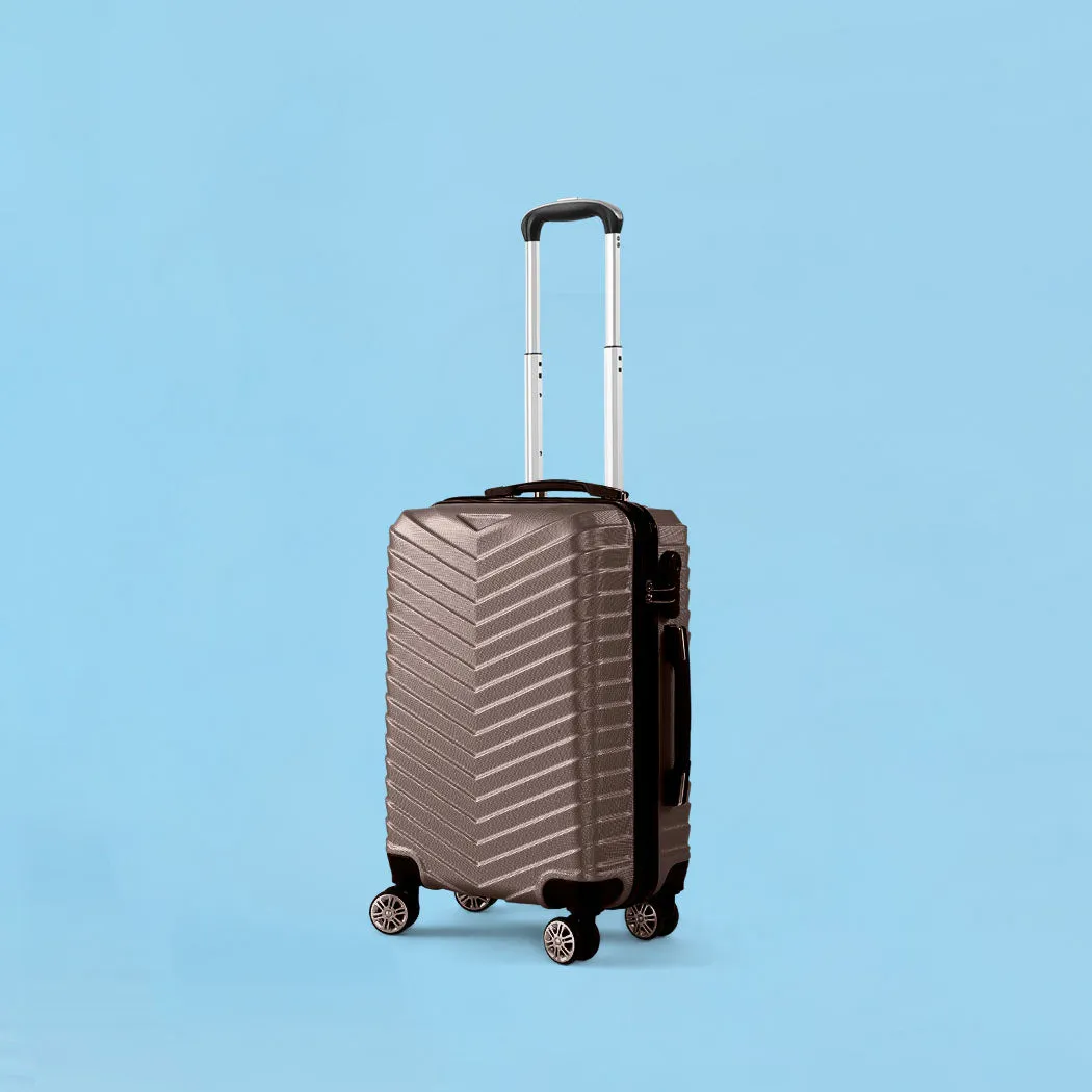 20" Carry On Travel Luggage - Coffee