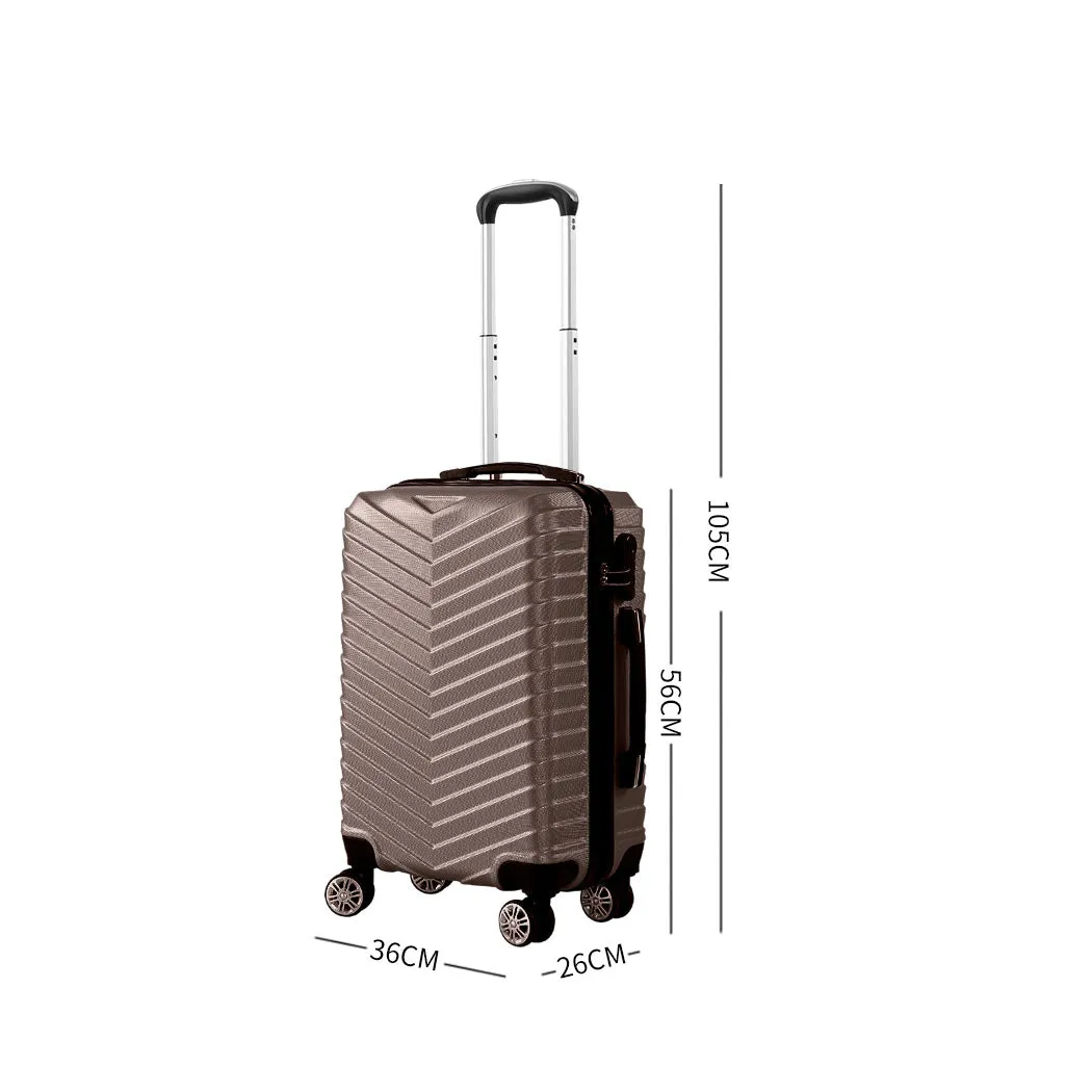 20" Carry On Travel Luggage - Coffee