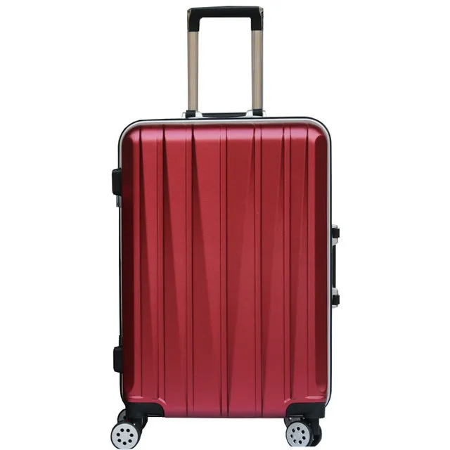 20"24 Inch Aluminum Frame Luggage Universal Wheel Trolley Password Lock Suitcase Abs Pc Hard