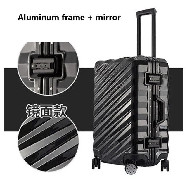 20"24"26"28" Aluminum Frame Luggage New Travel Suitcase With Spinner Rolling Trolley Case