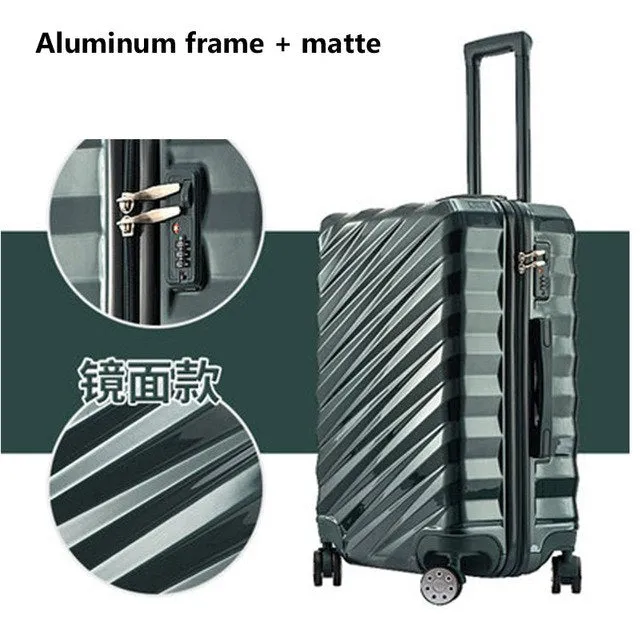 20"24"26"28" Aluminum Frame Luggage New Travel Suitcase With Spinner Rolling Trolley Case