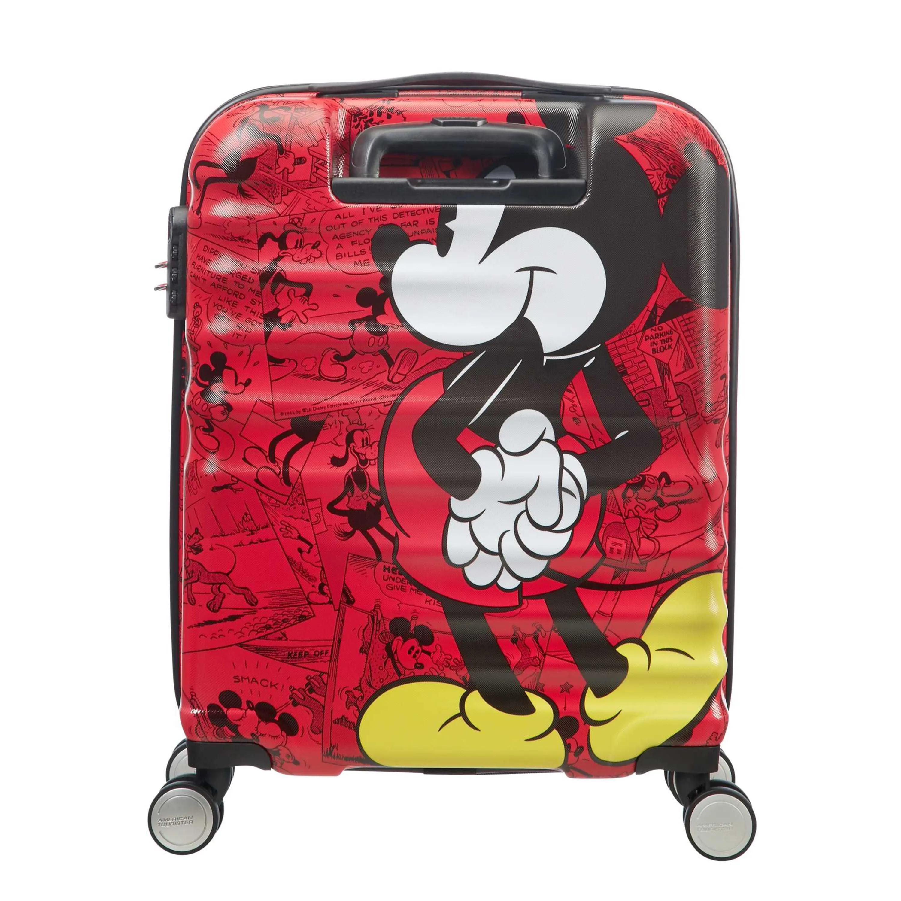 American Tourister WAVEBREAKER - DISNEY MICKEY COMICS RED Carry-ON SPINNER