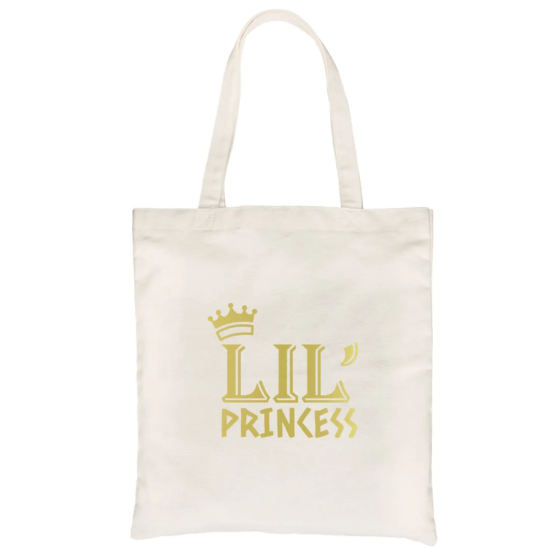 Big Little Princesss-GOLD Canvas Shoulder Bag Rich Humble Sis Gift