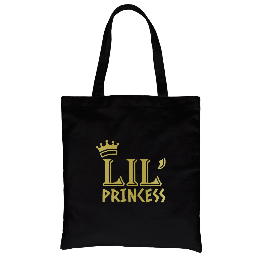 Big Little Princesss-GOLD Canvas Shoulder Bag Rich Humble Sis Gift