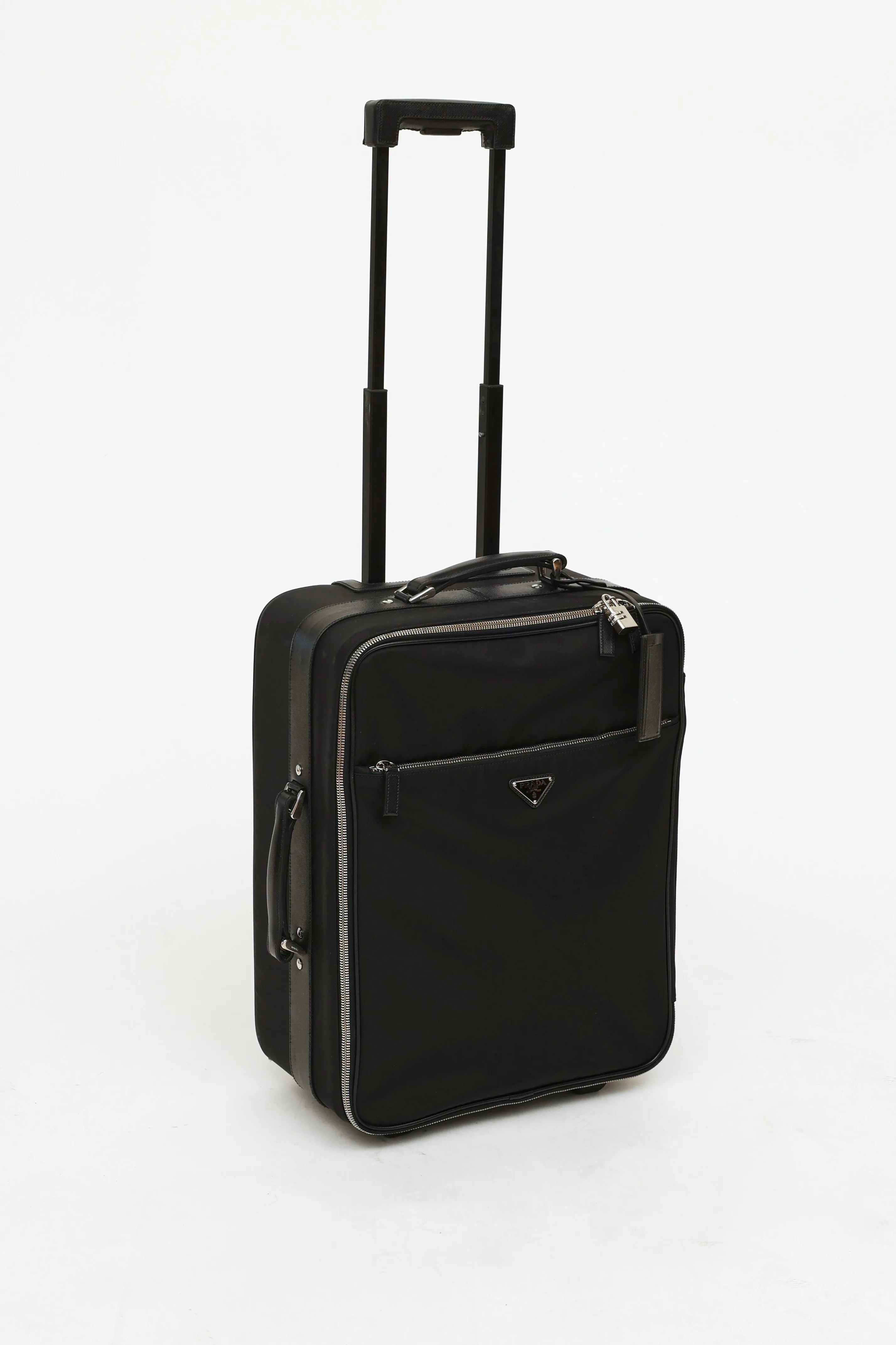 Black Tessuto Rolling Suitcase