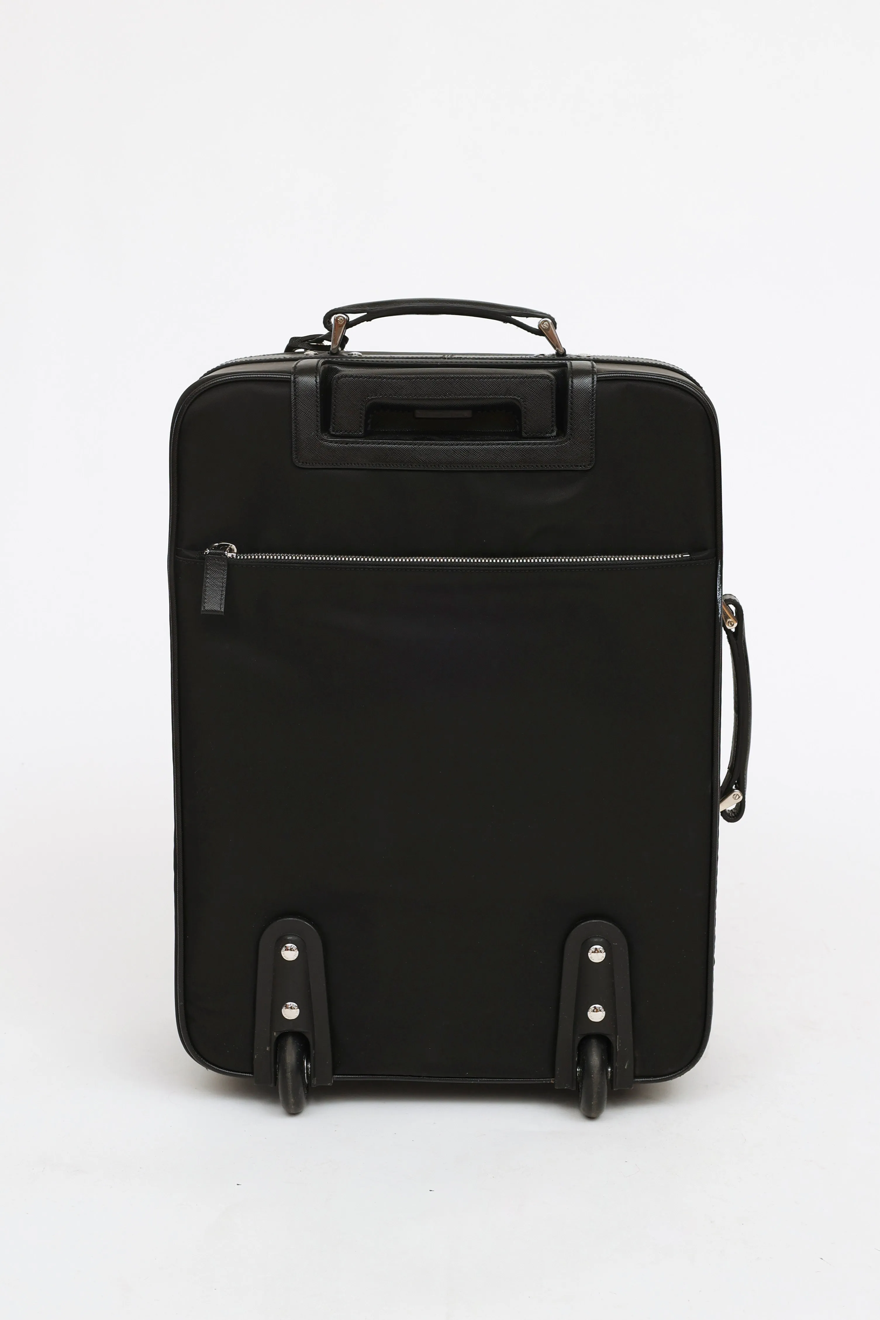 Black Tessuto Rolling Suitcase