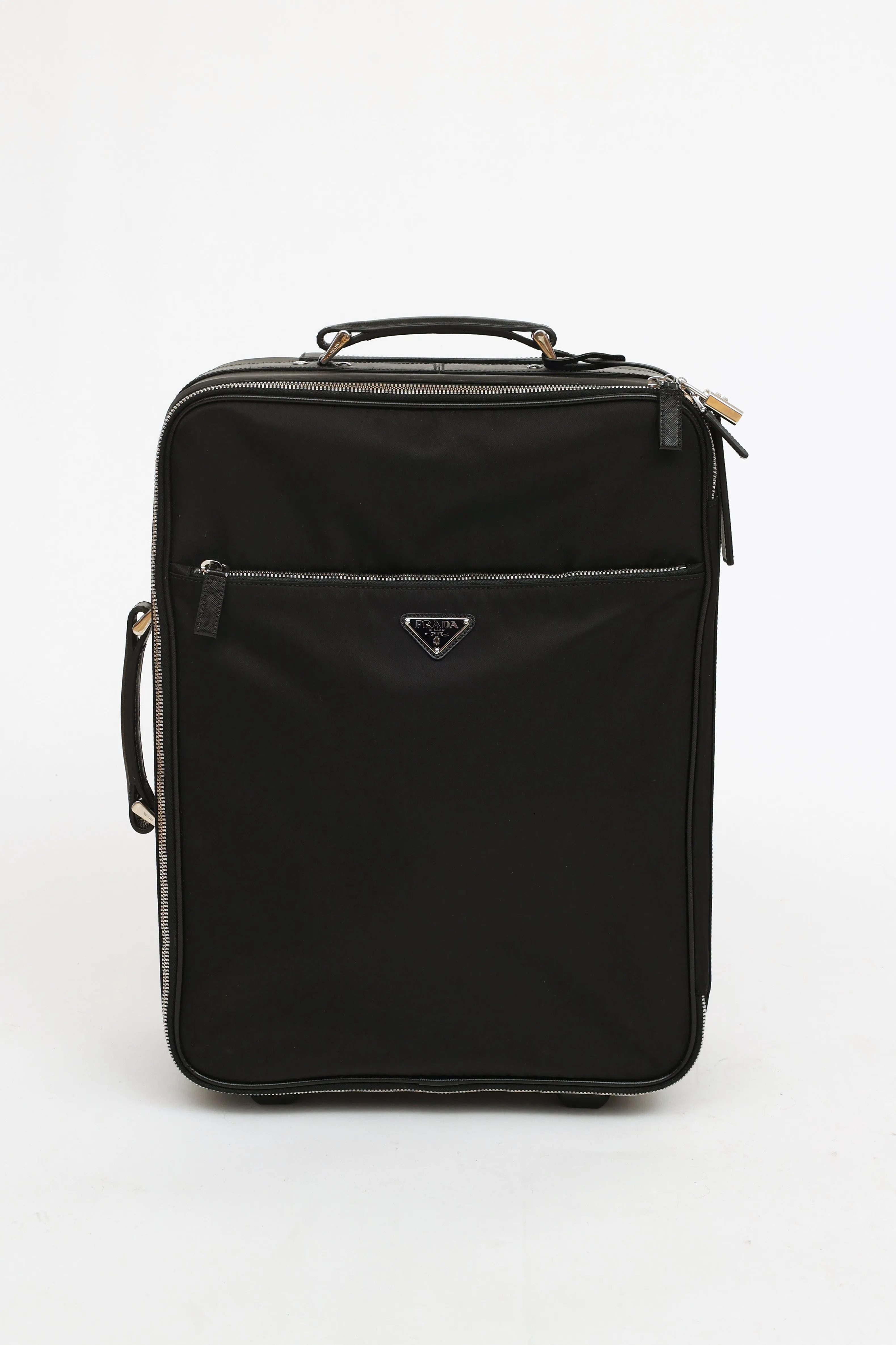 Black Tessuto Rolling Suitcase