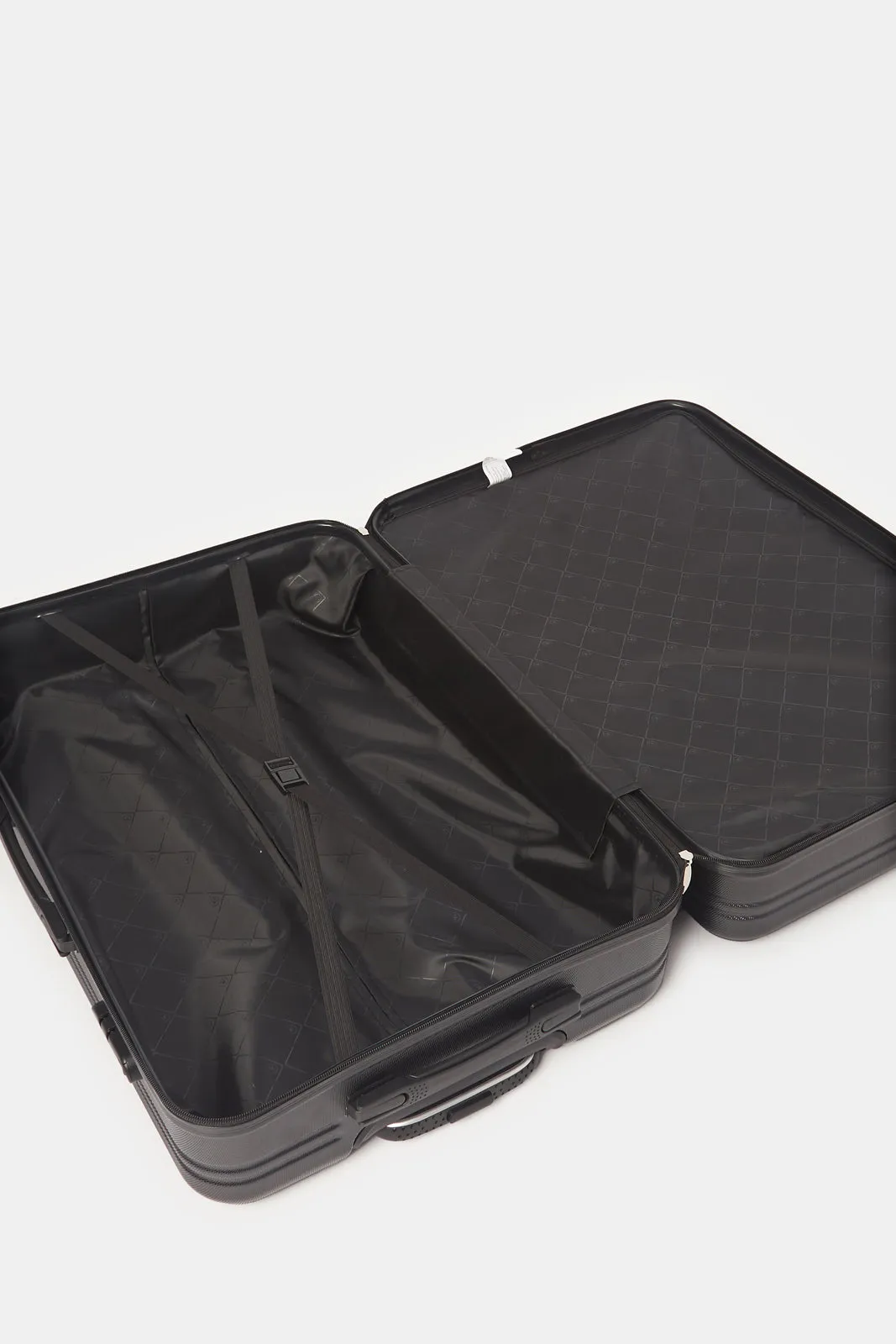 Black Textured Trolley Luggage (24Inch)