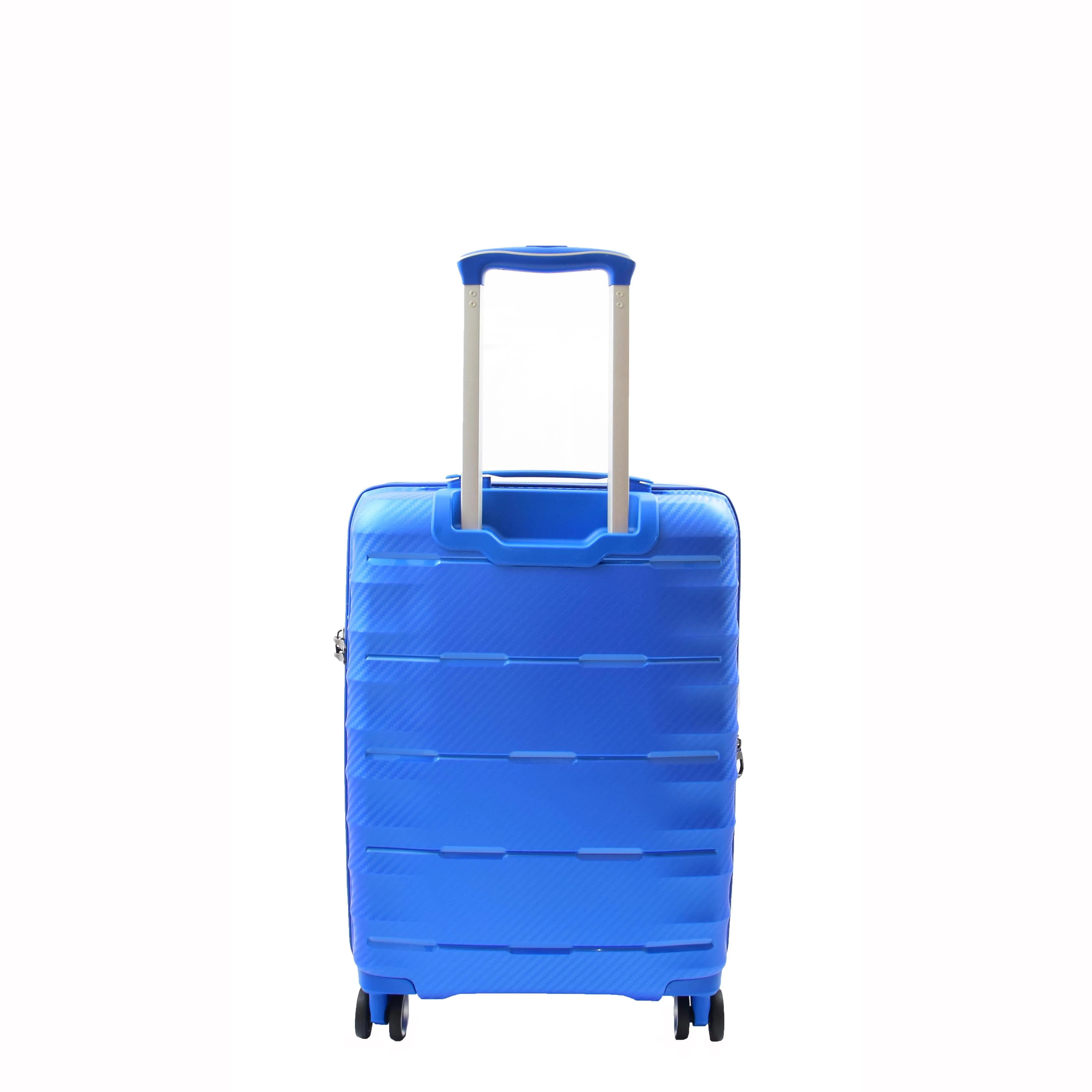 Cabin Size 8 Wheeled Expandable ABS Luggage Pluto Blue