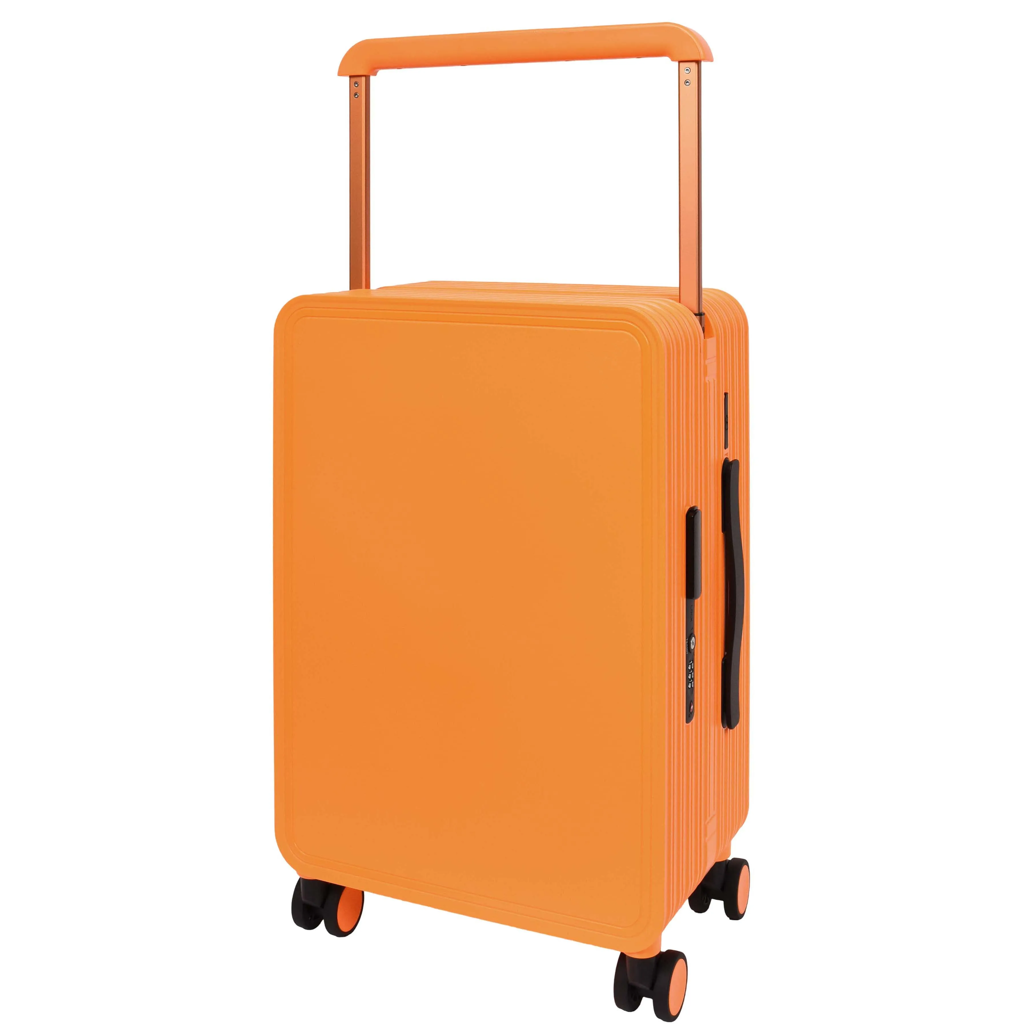 Cabin Size Suitcase 4 Wheels Hard Shell USB Port TSA Lock Travel Luggage Savant Orange