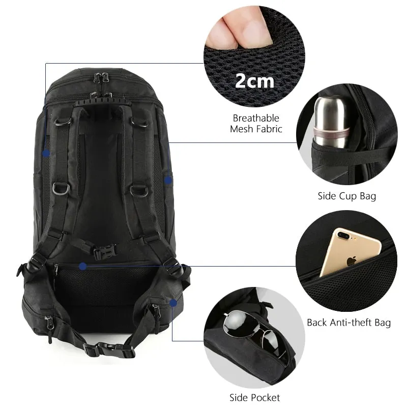 Carry-on Travel Backpack 36L for Men Multifunction Hiking Backpacks Outdoor Backpack