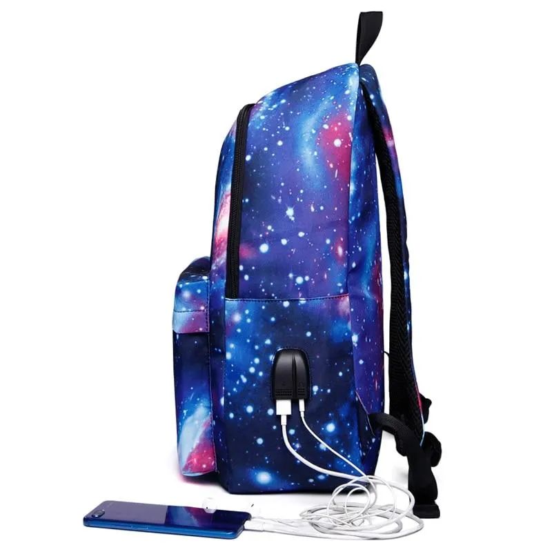 Casual Large Capacity Women's/Men's Canvas Backpacks For USB Charging Travel School