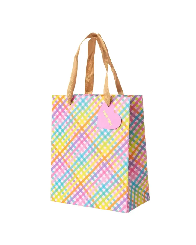 Colorful Gingham Gift Bags