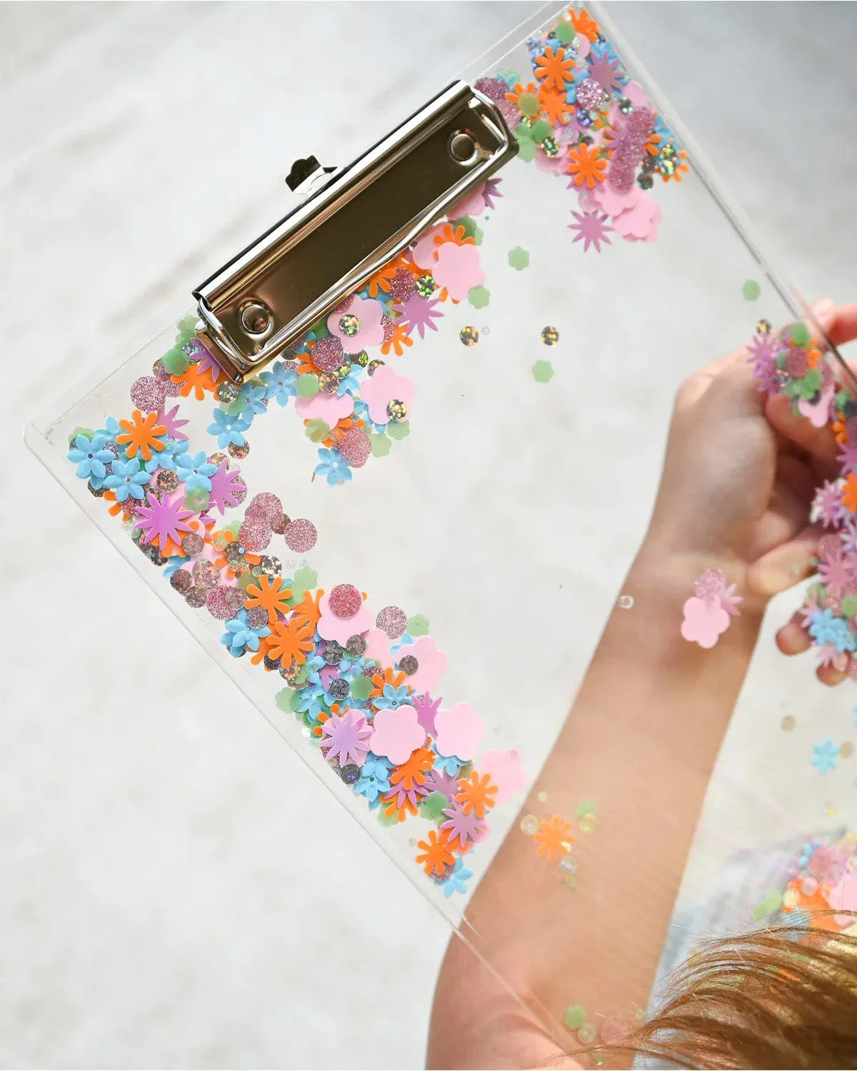 Confetti Clear Clipboard - Flower Shop