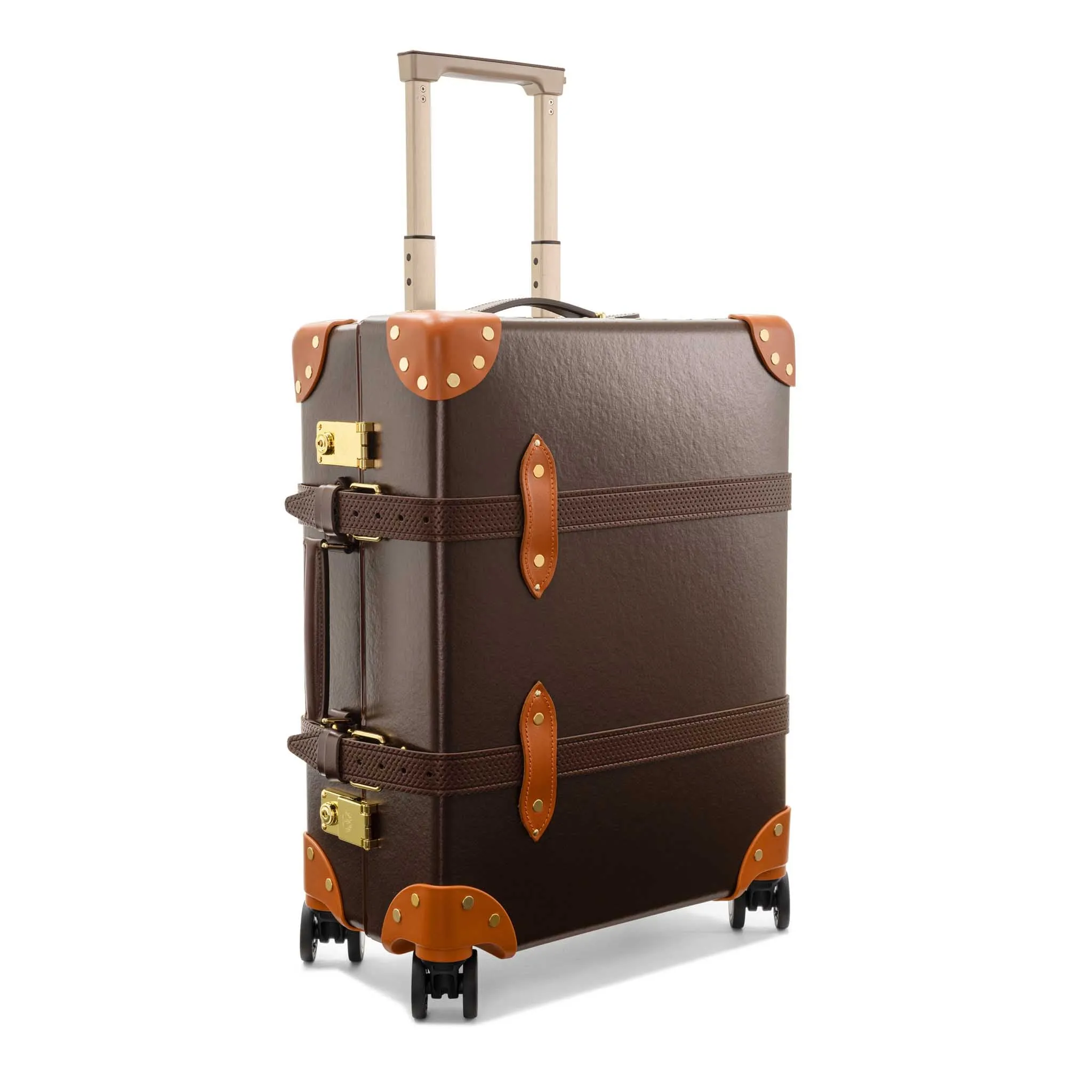 Cotswolds · Carry-On - 4 Wheels | Coffee Brown/Orange/Brass