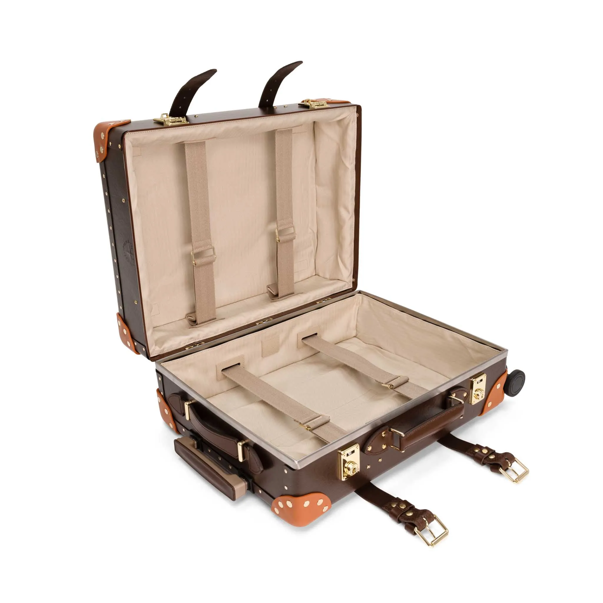 Cotswolds · Carry-On - 4 Wheels | Coffee Brown/Orange/Brass