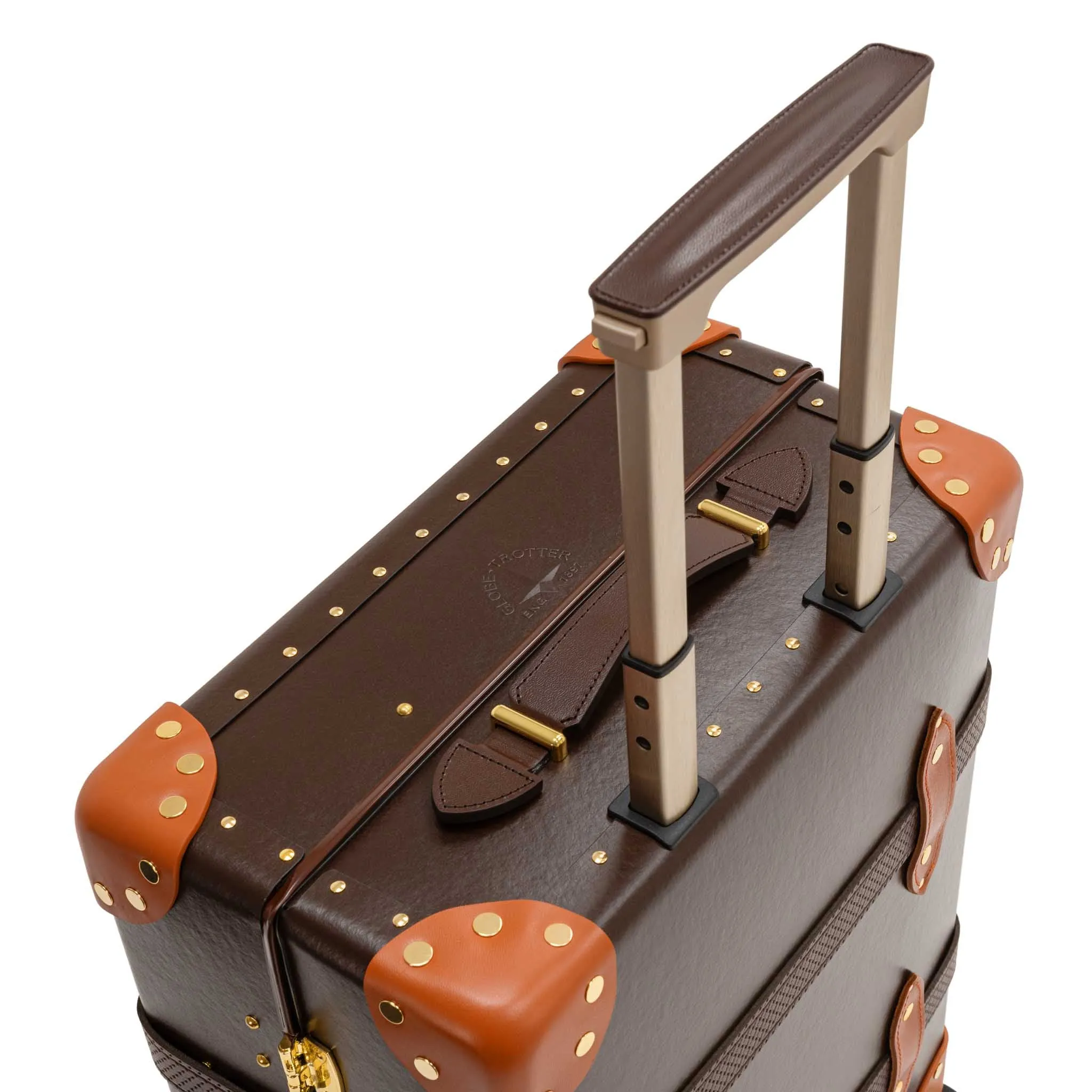 Cotswolds · Carry-On - 4 Wheels | Coffee Brown/Orange/Brass