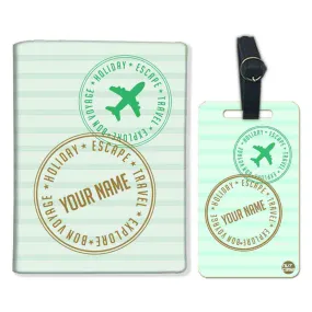 Customized Passport Cover Baggage Tag Set - Holiday Escape