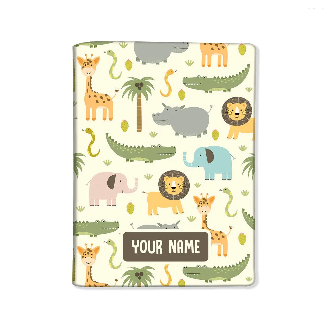 Customized Passport Cover with Baggage Tag Set for Children - Wild Animals