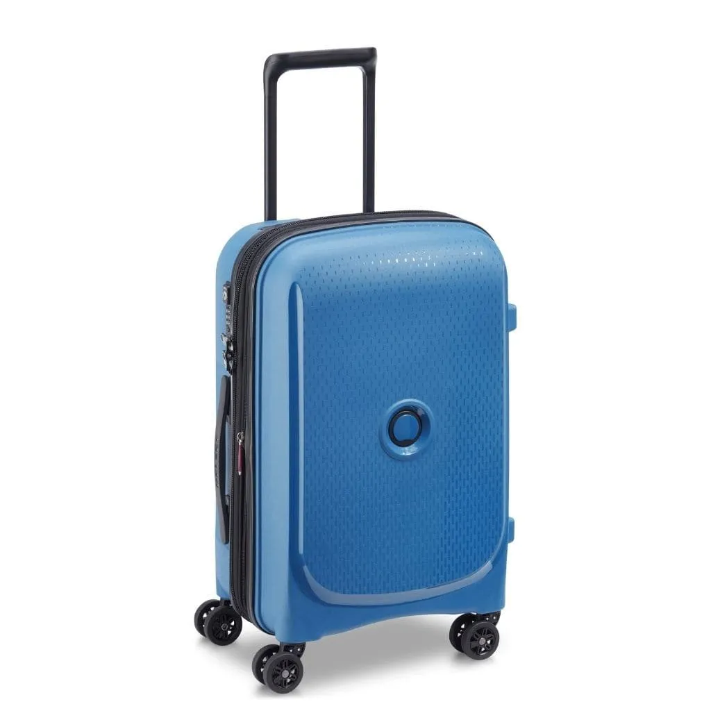 Delsey Belmont Plus 55cm Carry On Luggage Zinc Blue