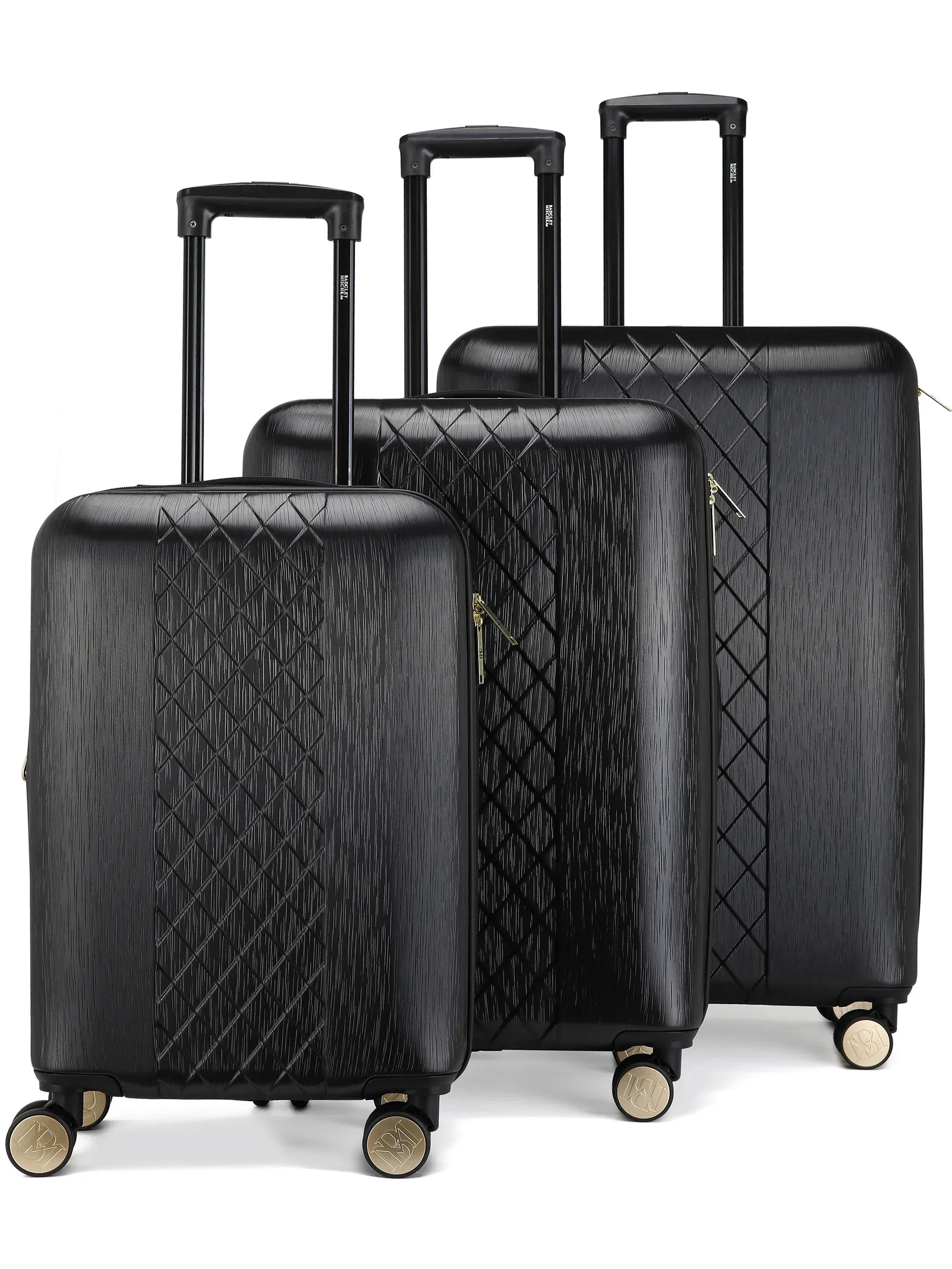 Diamond 3 Piece Expandable Chic Luggage Set