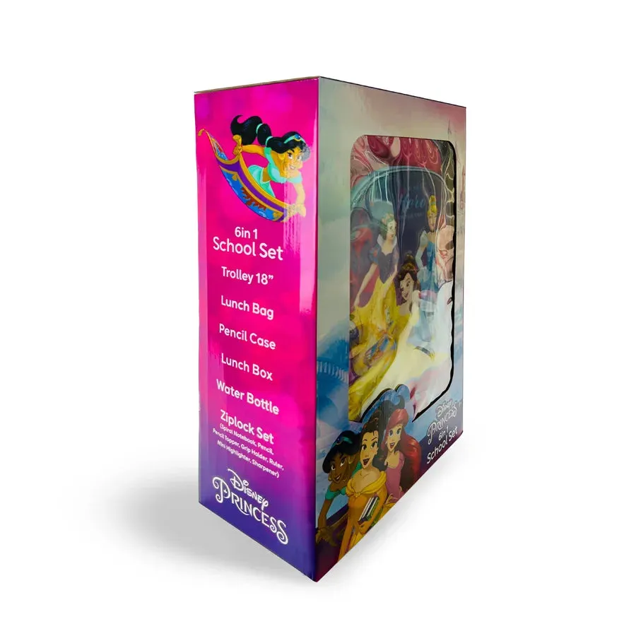 Disney Princess Be The Hero Of Your Story 18" 6-in-1 Trolley Box Set