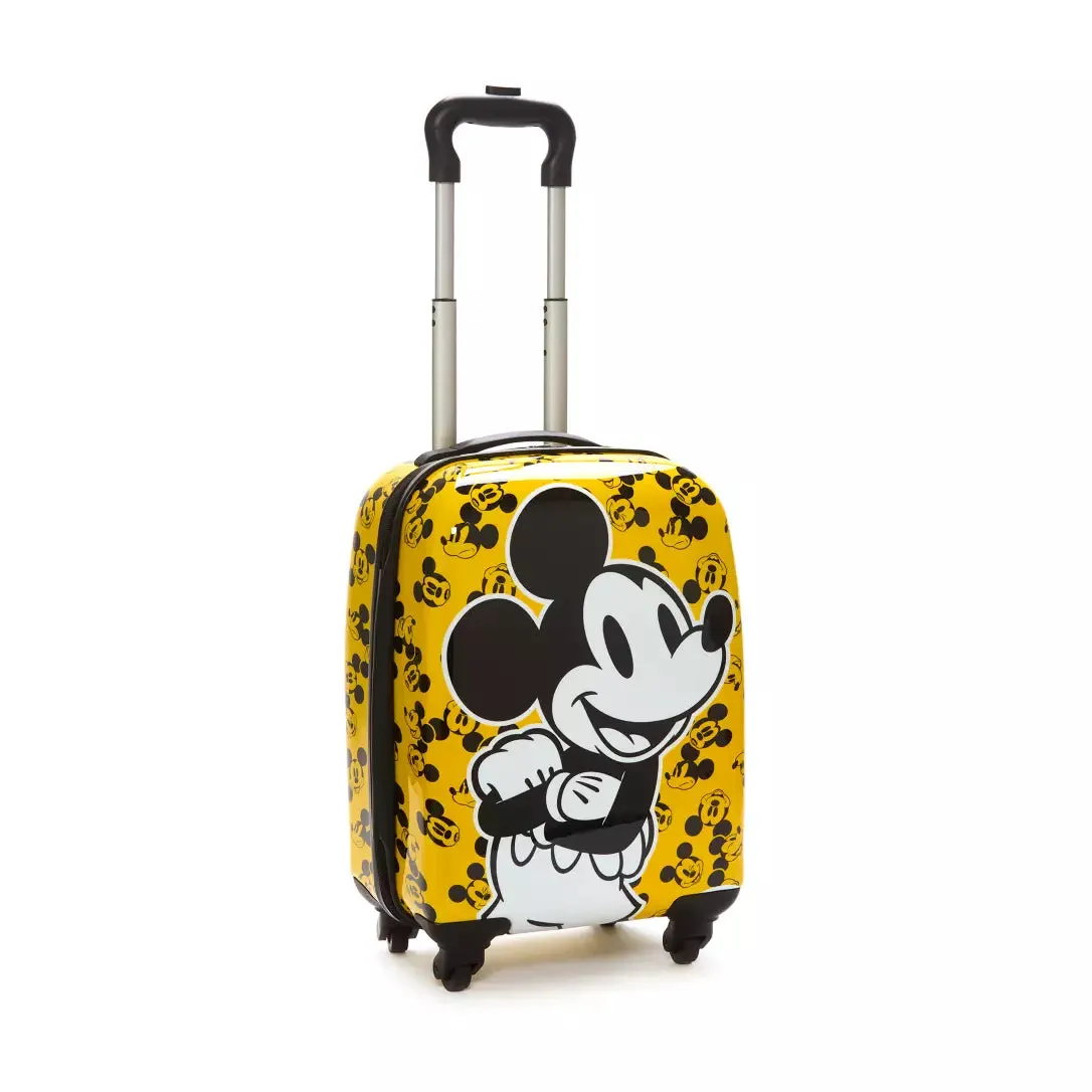 Disney Store Mickey Mouse Yellow Rolling Luggage