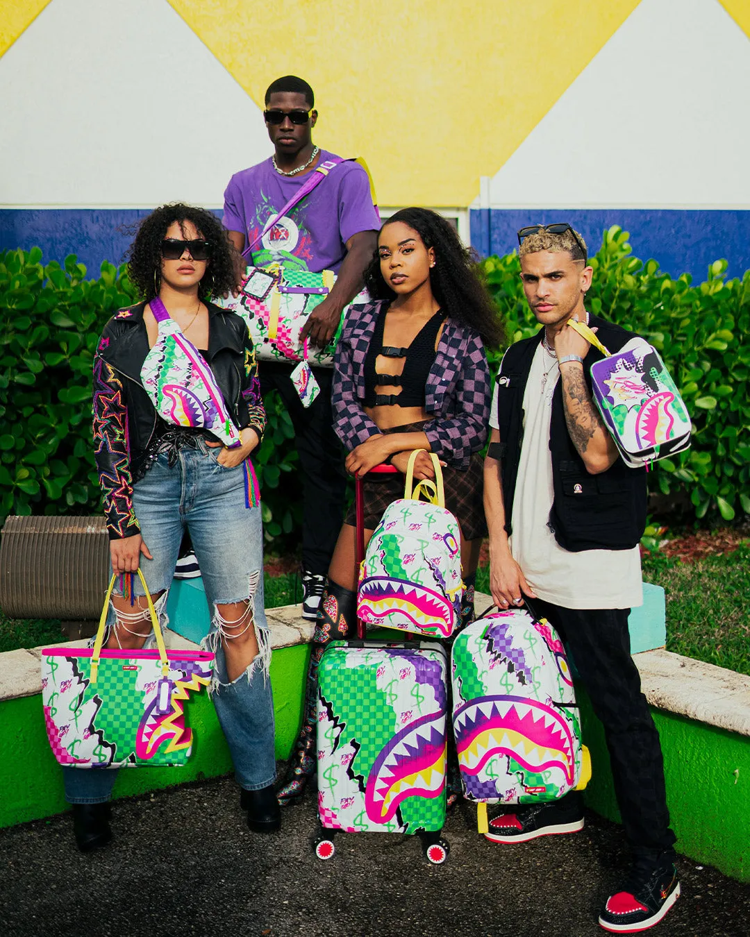 DREAMY TECHNICOLOR SHARKNAUTICS HARDSHELL CARRY-ON LUGGAGE