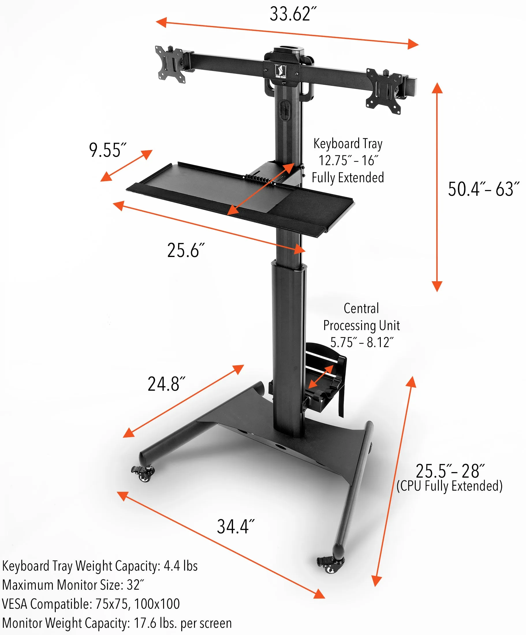 Dual Monitor Mobile Workstation