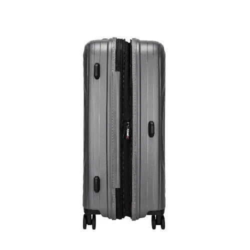 Eagle PP ABS Hard Shell Large Suitcase with TSA Lock and 4 Spinner Wheels - 28"