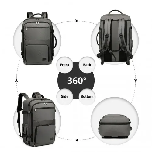 EM2207 Kono Multifunctional Portable Travel Backpack Cabin Luggage Bag - Grey: Versatile & Stylish Travel Companion