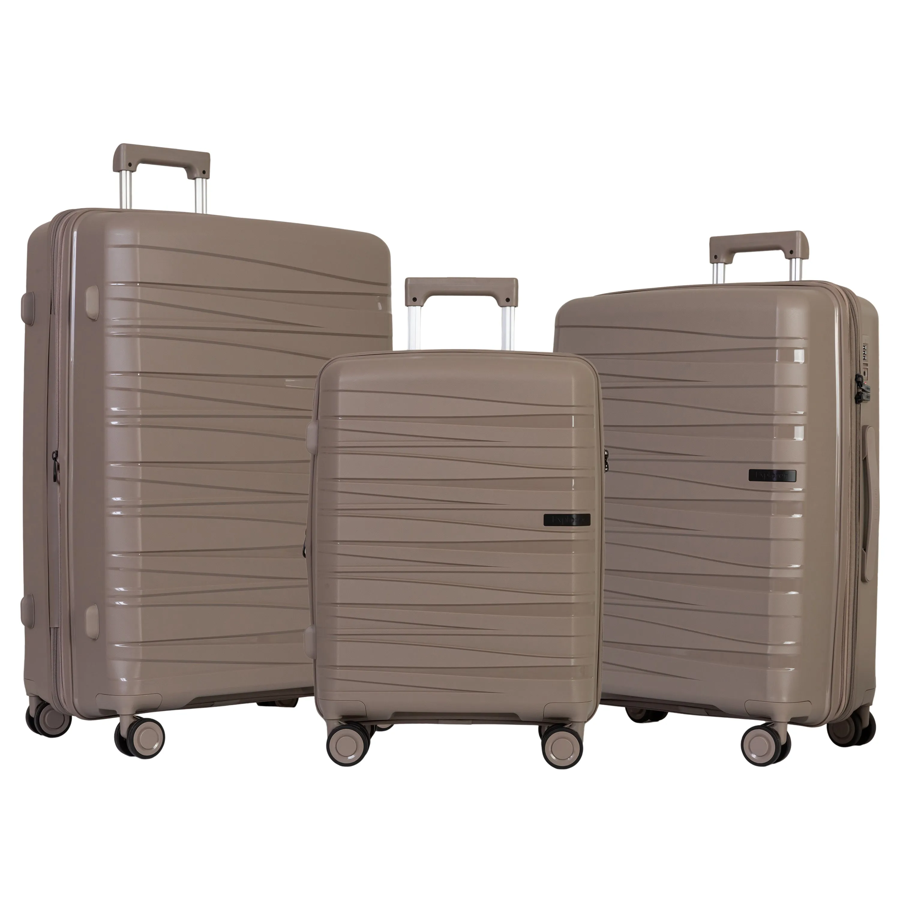 Explorer Breeze Anti-Theft Expandable 3-Piece Luggage Set