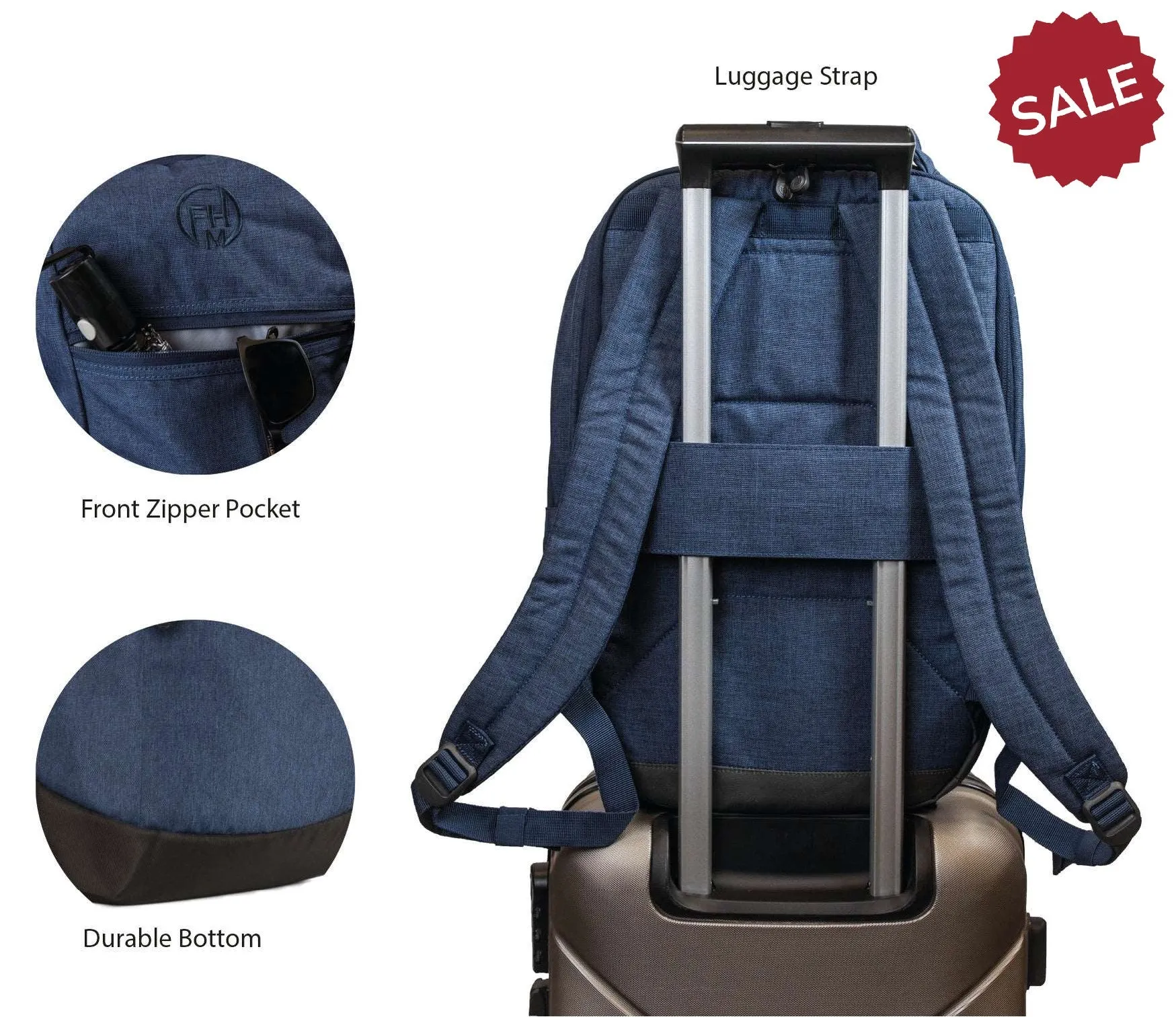 FHM Urbanite Laptop Backpack Sale Blue