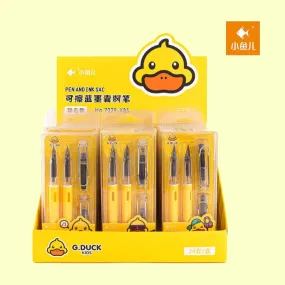 G-Duck Fun Blast Fountain Pen For Student (2 Pen With 2Riffiles)