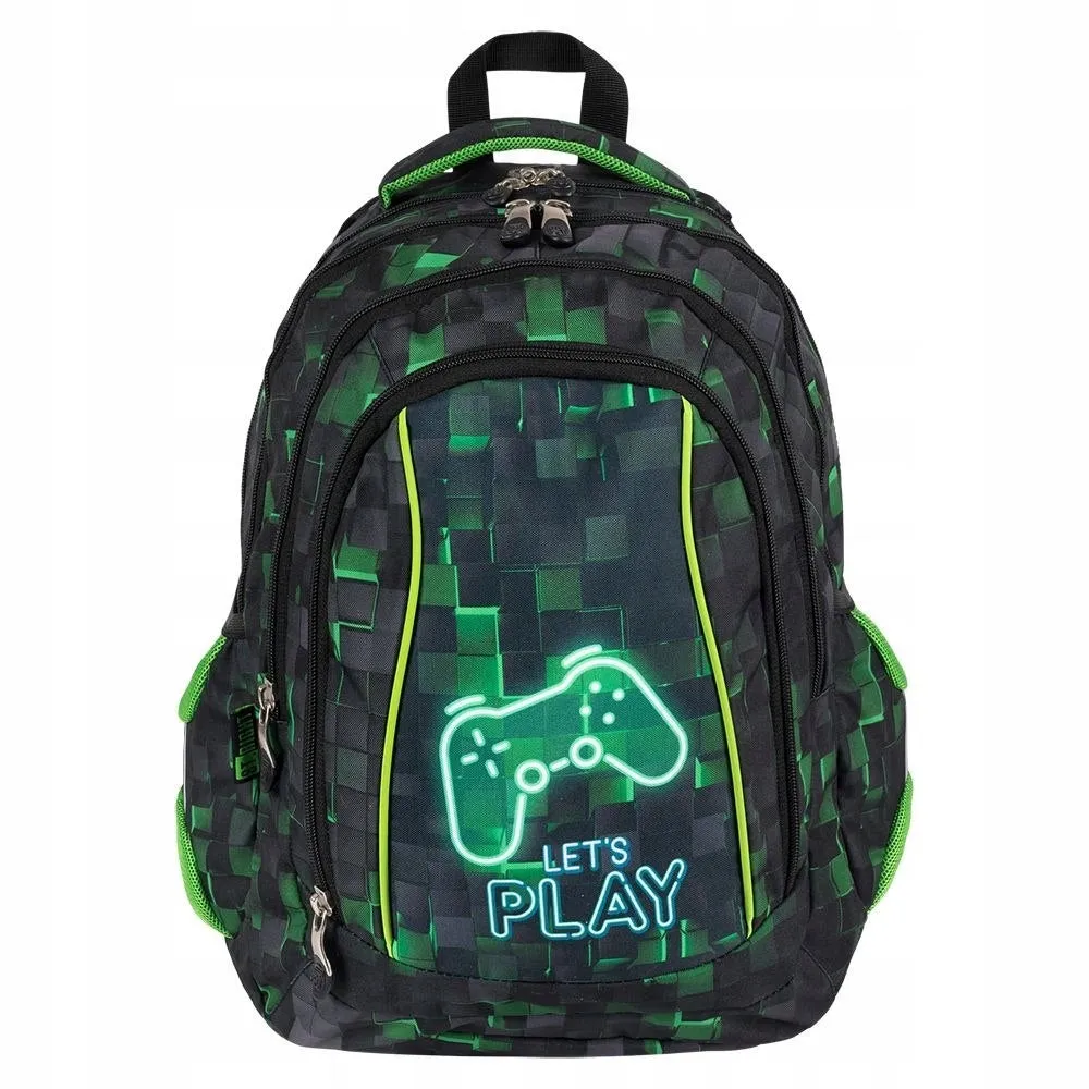 Gamer Pixel 17 Inch School Bag | Versatile & Spacious Backpack for Boys