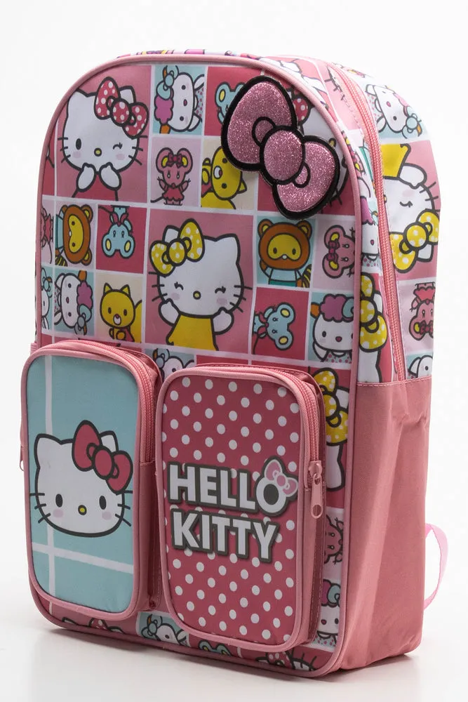 Hello Kitty Double Pocket Backpack Multi