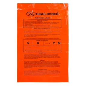 Highlander Rucksack Waterproof Liner Orange