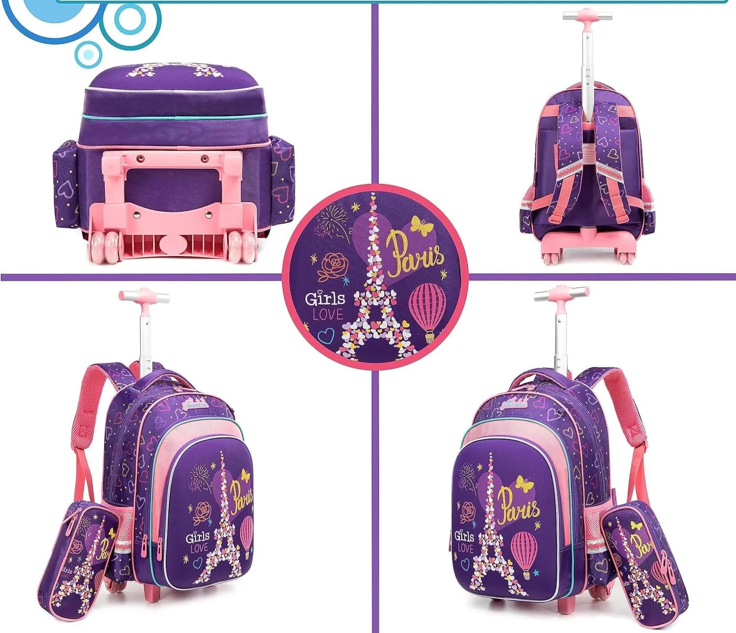 JASMINESTAR - Colorful School Backpack Set