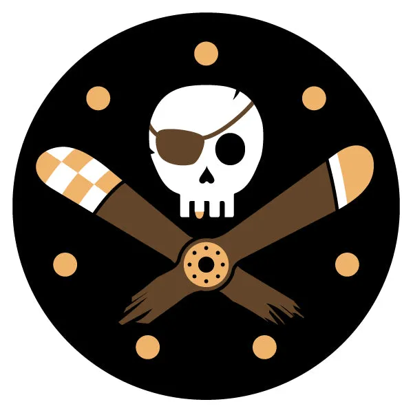 Jolly Roger Pilot Button 1.25"