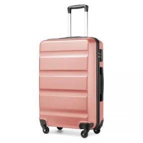 Kono 24 Inch Check-in Luggage - ABS Hardshell Suitcase with TSA Lock - Nude, Lightweight Travel Companion