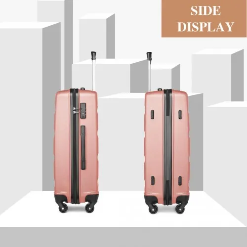 Kono 28'' Check-In Luggage - Sleek Nude ABS Hardshell Suitcase with TSA Lock