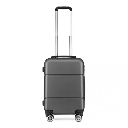 Kono Hard Shell ABS Carry On Suitcase 20 Inch - Grey | Light, Durable, Secure