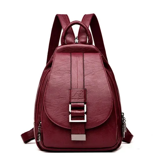 Leather Vintage Ladies Travel Backpacks