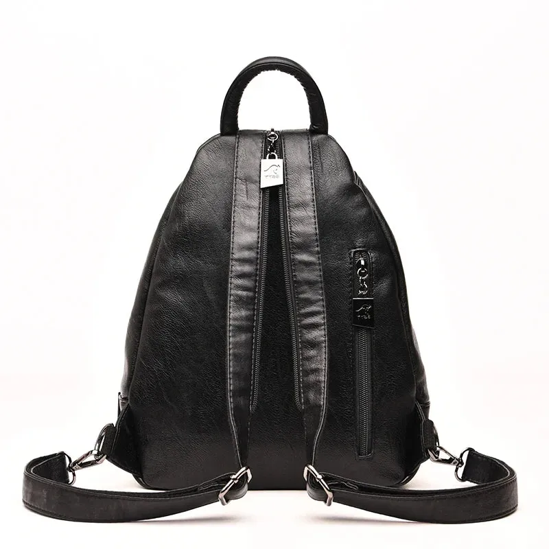 Leather Vintage Ladies Travel Backpacks