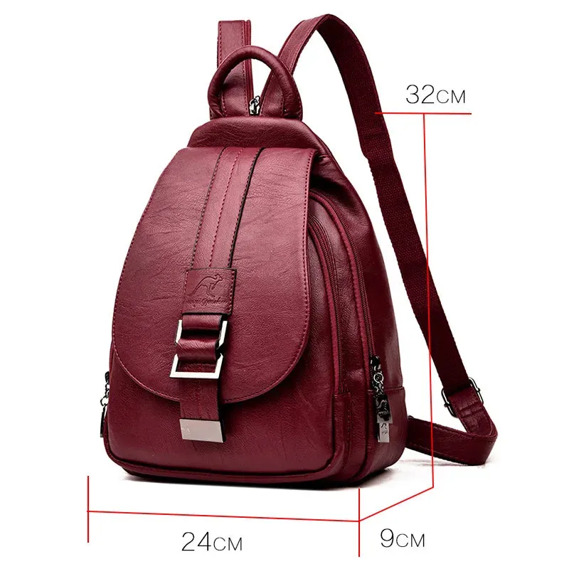 Leather Vintage Ladies Travel Backpacks