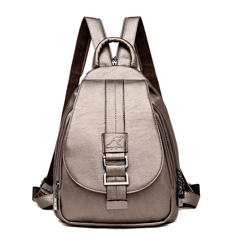 Leather Vintage Ladies Travel Backpacks