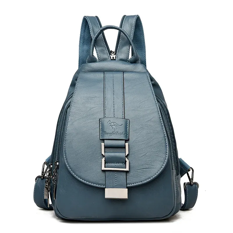 Leather Vintage Ladies Travel Backpacks